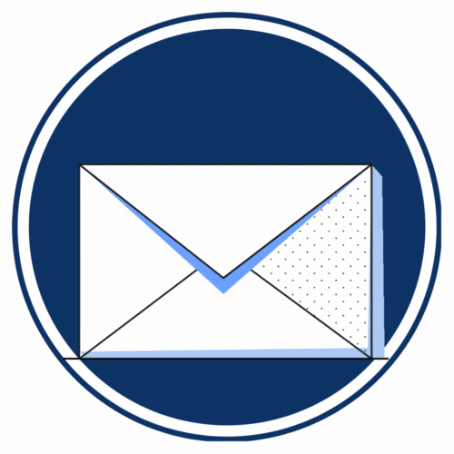 GIF of mail to represent email.